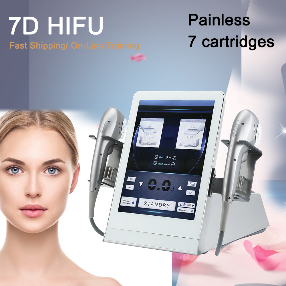 7D Focused Ultrasound Hifu Machine 2021 with 7 Cartridges