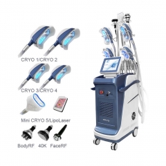 360 Cryolipolysis Machine 5 Freezing Handles Double Chin Fat Removal Cryolipolysis Vacuum Machine Ice Shaping Weigt Loss