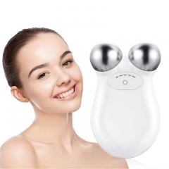 Micro Current Massager Household 3D Roller Face Trimmer V Face Lift Skin Beauty Device