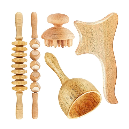 Amazon Hot Selling Anti Cellulite Wooden Massage Body Massage Roller Tool Massager Health Relax Therapy Fitness Yoga