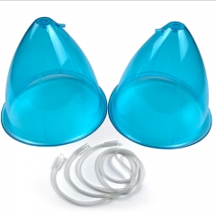 1800ml 21cm Diameter Big Size Buttock Cupping Breast Enhancer Vacuum Suction Cups Blue White Cup