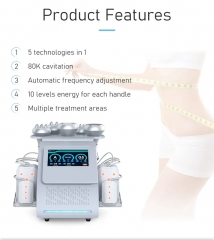 Wholesale 80K 6 In 1 Cavitation Machine Lipo Vacuum RF Laser Plates For Cellulite Reduce Slimming Beauty Equipment